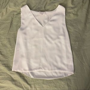 NWOT Aritzia Babaton White V-neck Tank Blouse